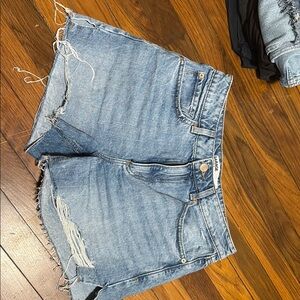 Garage Light Blue Jean Shorts